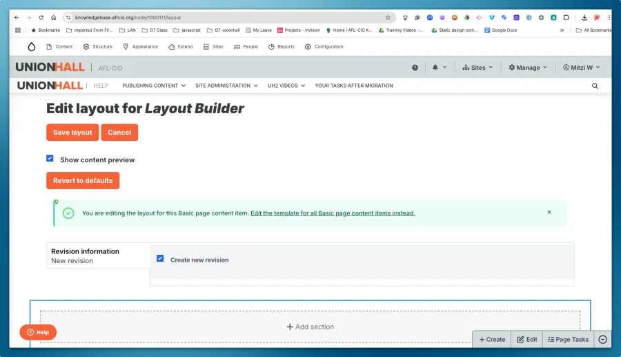 The Layout Builder